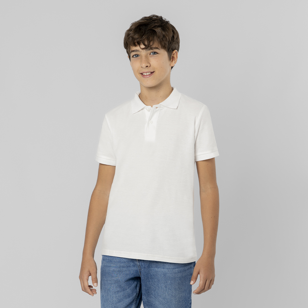 Polo Niño Blanco Santa Clara